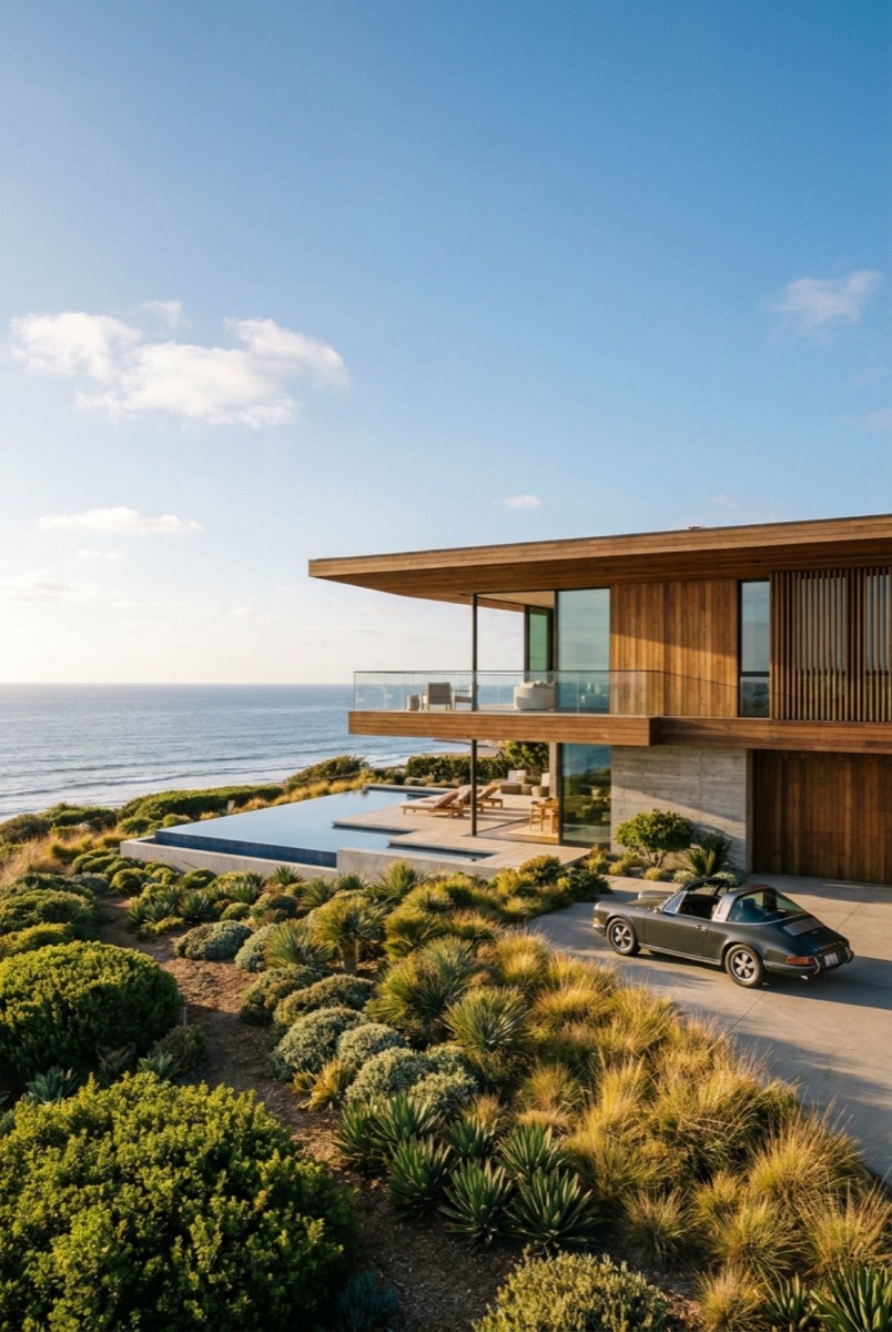 Del Mar coast and luxury estates