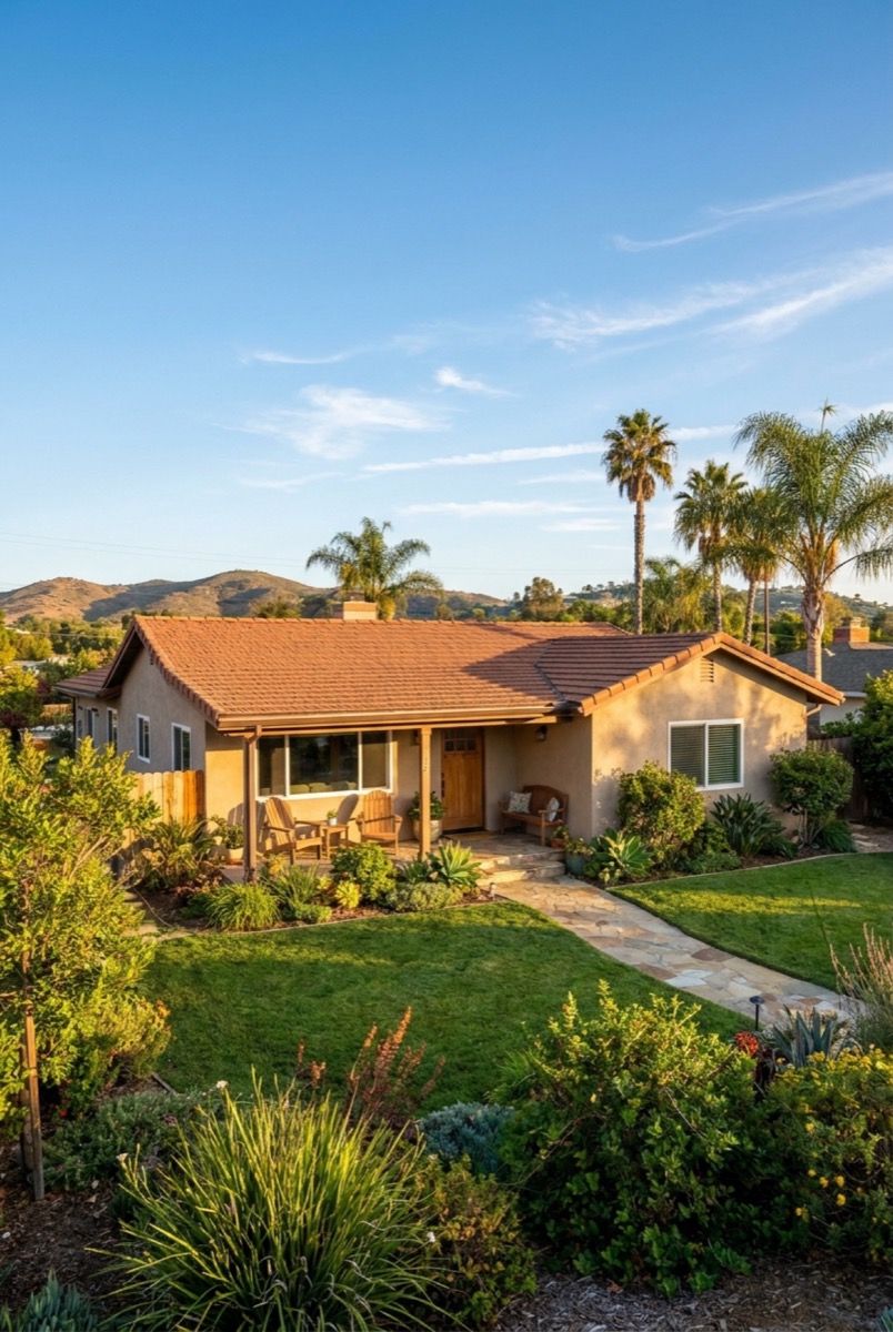 Beautiful residential scene in Santee
