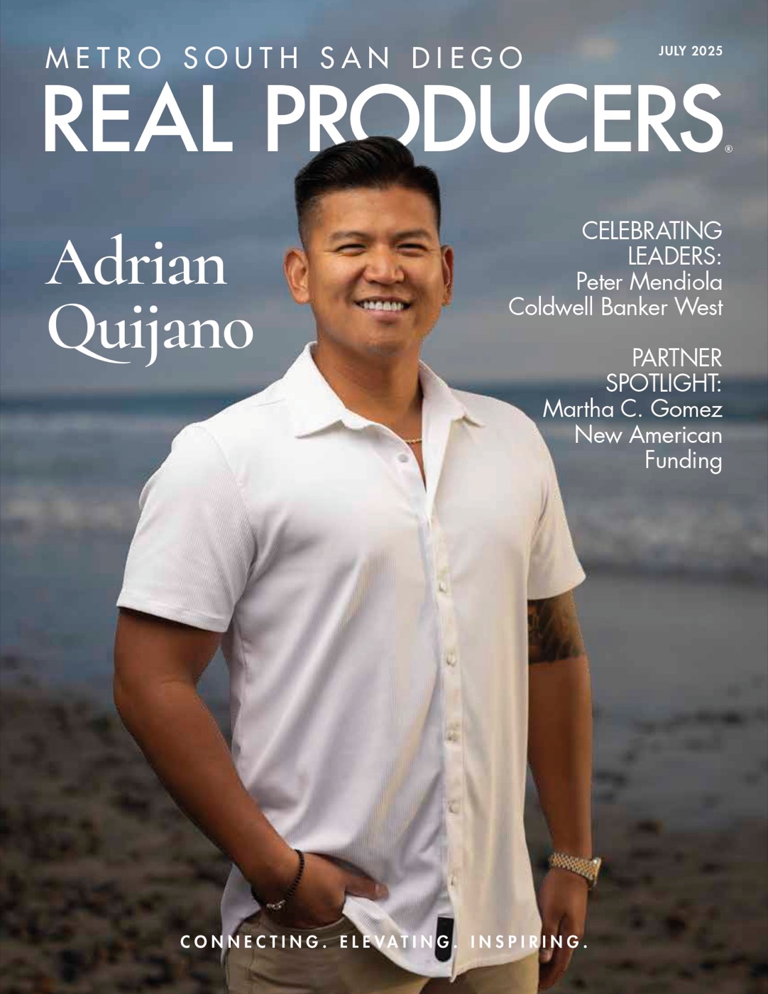 Adrian Quijano on the July 2025 cover of Metro South San Diego Real Producers magazine